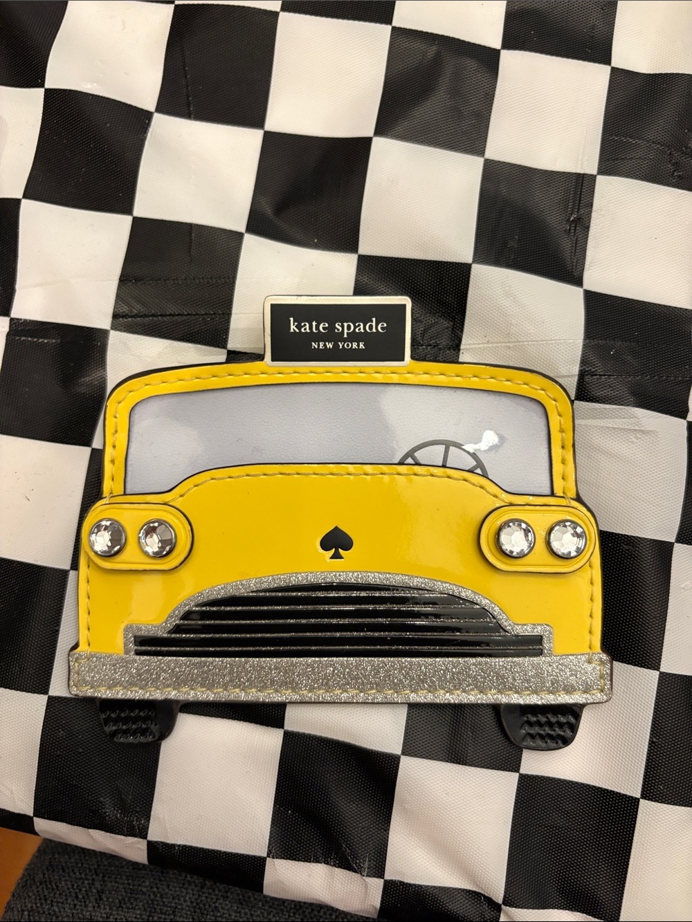 kate spade yellow taxi cardholder
